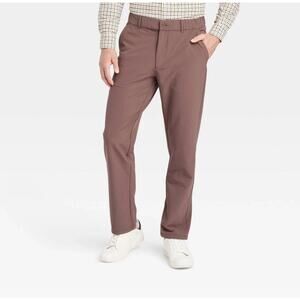 Goodfellow & Co Mens Brown Tech Activewear Stretch Trouser Chino Pants Large